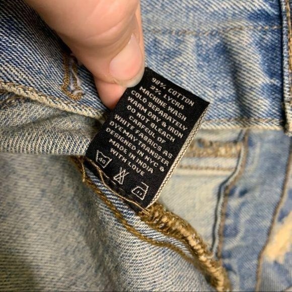 Courtshop BDG Distressed Blue Denim Jacket XL - Picture 6 of 10